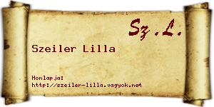 Szeiler Lilla névjegykártya